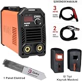Nuriş MA200E İnverter Kaynak Makinesi + Kaynak Maskesi + 100L&uuml; Elektrod