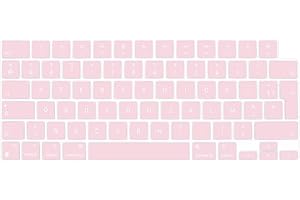Digi-Tatoo Film de Protection du Clavier Compatible avec MacBook Air 13/15 Pro 14/16 2025~2021 (A3240 A3241 A3112 A3401 A3185 A3403 A3186 A3113 A3114 A2992 A2918 A2991 A2780 A2681 A2941)，Silicone Rose