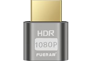 FUERAN HDMI Dummy Plug Headless Ghost Display Emulator DDC EDID Emulator Fake Display(2K-1080@60 HDR)
