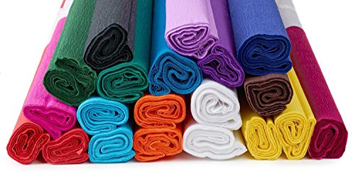 20 Rollen Krepppapier Bastelkrepp bunt 32g/qm 2×0,5m VBS Großhandelspackung - 2