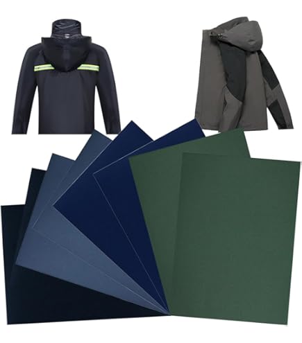 Bleu Patches à Repasser Kit Patch Nylon Autocollant Patchs De Réparation Étanches Patch