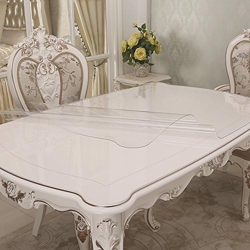 Tablecloth Round table cloth [waterproof],Round,[soft glass],Pvc plastic,[waterproof],Transparent,Round table cloth Table mat Anti-ironing crystal plate-A diameter60cm(24inch)