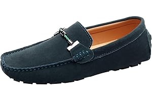 Jamron Uomo Elegante Fibbia Mocassini Comfort Scamosciato Scarpe di Guida Moda Pantofole