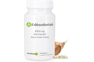 ANASTORE AIL DÉSODORISÉ * 60 capsules * Extrait concentré 100:1 d'ail désodorisé (correspondant à 3 g d’ail frais)