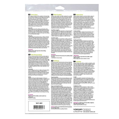 Vaessen Creative 1611-001 Schrumpffolie für Inkjet A 4, Plastic, weiß, 33.4 x 21.9 x 0.3 cm - 2