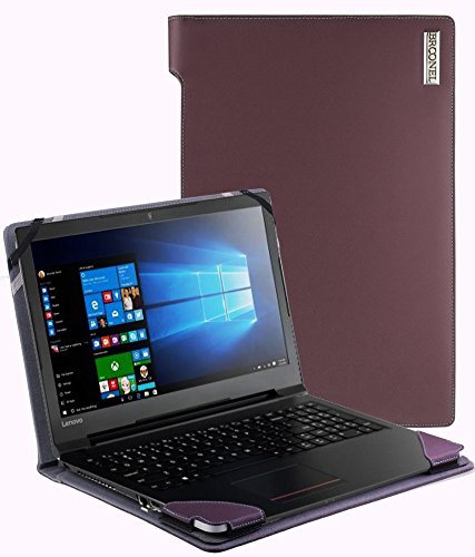 Broonel - Profile Series - Purple Leather Luxury Laptop Case For The Lenovo V110 15 Inch