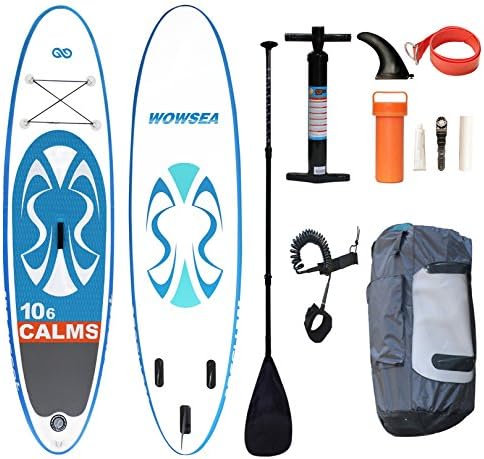 WOWSEA Surf Board Inflatable Stand Up Paddle Board 318 * 81 * 15cm Outdoor SUP with Board Accessory Set