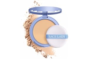 BELIKY GIRL Oil Control Face Pressed Powder, Matte Smooth Setting Powder Makeup, Waterproof Long Lasting Finishing Powder, Flawless Lightweight Face Cosmetics (Natural beige)