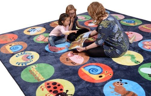 Childrens Mini Beasts Bug Carpet / Rug (AW002) - Nursery, Classroom, Bedroom
