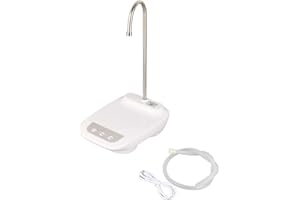 ‎TITA-DONG Wasserspender, Eimertisch, Doppelter Verwendungszweck, Elektrischer Wasserspender, Intelligente Elektrische Pumpe, Geräuscharme Aufladewasserpumpe, Tragbarer Wasserflaschenspender für(Weiss)