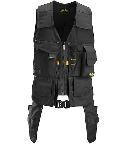 Gilet De Travail Snickers Allround - Noir XXL, Poches Multiples Et Respirant