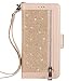 Produktbild Kompatibel mit IPHONE XR Hülle Leder Handyhülle,Glänzend Glitzer LederHülle PU Tasche Wallet Flip Case Standfunktion Schutzhülle Brieftasche Etui Schale mit [ 9 Kartenfächer ],Gold
