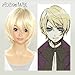 Black Butler Alois Trancy Short Wavy Light Blonde Cosplay Anime Hair Wig+Wig Cap