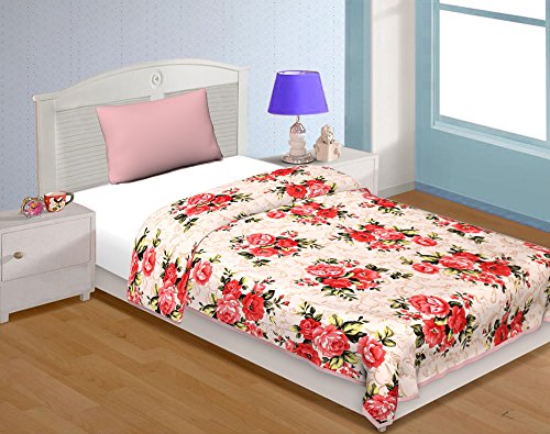 Craft Trade Micro Cotton Multi AC Blanket Single Bed Dohar Floral Design/Block Print/Reversible Duvet/Dohar/AC Blanket/Comforter/Quilt - 60 x 90 Inches