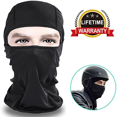 [Pack of 2]Balaclava Mask, Thin Windproof Full Face Mask Hats Neck Protection Driving Mask Sunscreen Outdoor Bike Black