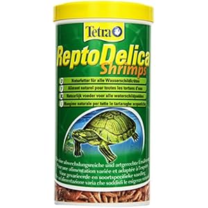Tetra ReptoDelica Shrimps Naturfutter (für alle Wasserschildkröten, ganze Shrimps, als Ergänzungsfutter oder Leckerbissen), 1 Liter Dose