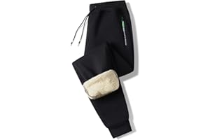ZOXOZ Pantaloni Tuta Uomo Felpata Pile Fleece Foderato Termici Cotone Sportivi Joggers Pantaloni Cerniera Tasche Laterali