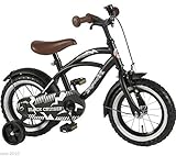 kinderfahrrad cruiser 24 zoll Abnehmbare Stützräder 12 Zoll Fahrrad Qualitäts Kinderfahrrad matt schwarz bike Black Cruiser 21201