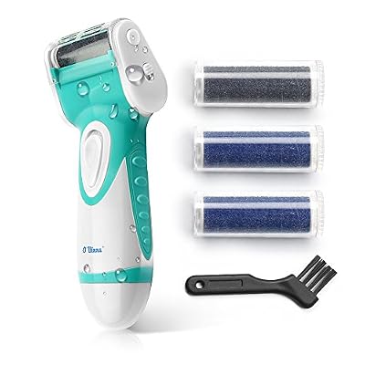 O'vinna Râpe à Pied Pédicure, Rapeuse Pieds Electrique Anti-Callocités, Outil de Soin des Pieds pour Enlever les Peaux Mortes, Craquelées ou Dures des Pieds (Bleu)