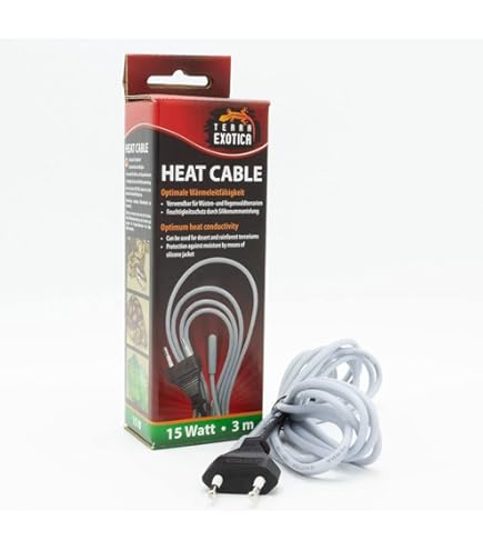 Lucky Reptile Thermo Cable - 50 W Heizkabel Für Terrarien - 6,5 M Kabel Fuer Terrarien 65 M Kabel Mit 15 M Kaltzuleitung