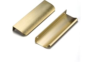 SYZOW 6 sztuk ukryte uchwyty kuchenne 128 mm -uchwyty złote szafki uchwyty szuflady ukryte uchwyty meblowe stop aluminium odległość otworu 128 mm