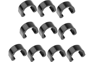 DAQIEPIN 10pcs Cable para Bici del Camino MTB De Manguera Alojamiento Aluminio C Clip De Guía - Negro, 13mm
