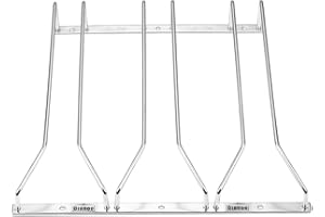 Dianoo Porta Bicchieri Di Vino Sotto Il Gabinetto, Acciaio Inossidabile 304 Porta Calici Di Vino Sospeso, Rack Per Calici Conservazione Per Bar Cucina 30cm 3 File