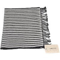 Herren Kaschmir Schal Grau Schwarz Gestreiften Schal , Luxus mongolischen Kaschmir-Schal-Herren, 26/2 Garnzusammensetzung, Kaschmir Schal, Winter Geschenk Herren Schal