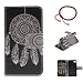 Produktbild GOCDLJ PU Hülle per Sony Xperia Z5 Compact Muster, Ultra Slim Leder Flip Cover Tasche Ledertasche Handytasche Pattern Buchstil Handyhülle Protective Case Etui Bumper Schale Wallet vollständig schützende mit Magnetverschluss Ständerfunktion ID Karte Slots Pouch Soft Silikon Backcover Rückseite shell kunstlederhülle Schutzhülle für Sony Xperia Z5 Mini + Chinesischer Stil Rote Armbänder Design Schwarz Campanula