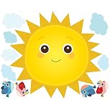 Wallies Baby Sunshine Aufkleber Abziehen und Aufkleben Decor, mehrfarbig