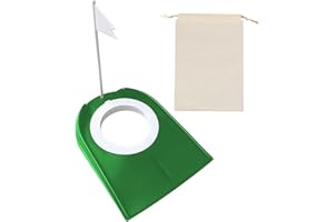 NYXSEAT 1 copa de golf para putting, 1 bolsa de tela no tejida, ayuda para putting de golf, máquina de putting de golf, copa y bandera