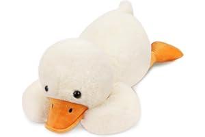 Fortuning's JDS Géant Canard Peluche Canard Jouet en Peluche Poupee Animals Coussin Géant Cadeau d'anniversaire Cadeau de Nouvel an Cadeau de Noël pour Unisexe, Décoration d'intérieur 31,4 Pouces