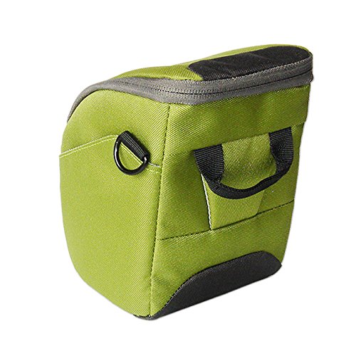 First2savvv BDV0701 vert qualit   de luxe nylon anti-choc appareil photo num  rique cam  scope housse cas pour Canon PowerShot SX420   SX410   EOS M10   EOS M3  G1X Mark II   G3X   Chiffon de nettoyage