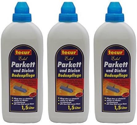 3 x 1.5L tecur Fine Parquet and Floor boards Floor Care, Parquet cleaner, care