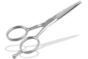 Bartschere aus Solingen Haarschere mit einseitiger Mikroverzahnung Made in Germany Nasenhaarschere Schnurrbartschere für die optimale Bartpflege zum Kürzen von Barthaaren, Nasenhaaren und Kopfhaaren