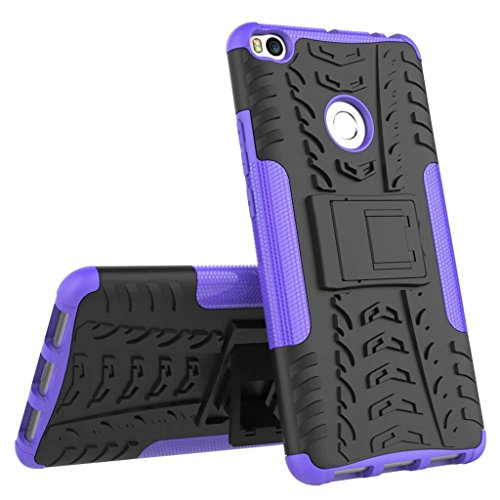 XiaoMi Mi Max 2 Funda  2in1 Armadura Combinaci  n A Prueba de Choques Heavy Duty Escudo C  scara Dura para XiaoMi Mi Max 2  P  rpura 