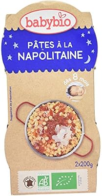 Babybio Petit Bol Bonne Nuit Pâtes à la Napolitaine 8+ Mois 400 g - Lot de 3