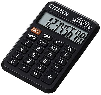 Citizen LC-110III Calculatrice de poche ultra compacte Bleu marine