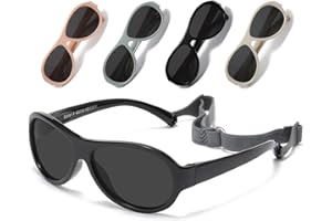 Musivon Baby Sonnenbrille 0-1.5 jahre, Jungen Mädchen Polarisierte Sonnenbrille Flexible Frame