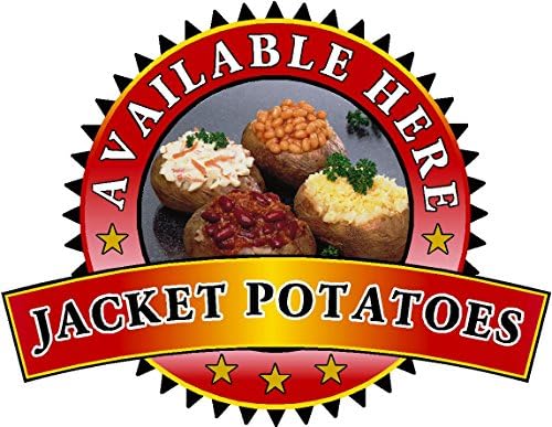 Jacket Potato Sold Here Sticker - Catering Sign Window Decal Cafe Restaurant Ice Cream (Small A5)