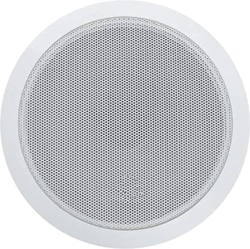 kh 6.5 Inch Weather Proof 2-Way in-Ceiling/in-Wall Stereo Ceiling Wired Speakers Home Audio Speaker/Indoor PA System (5 W) EAS 601 (White)