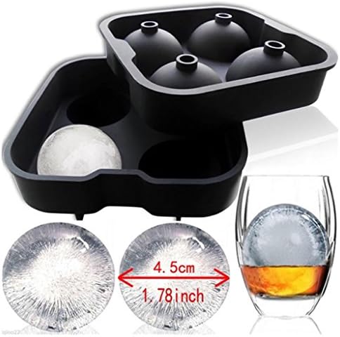 Ice Cube Tray DIY Mold Eiswürfelzubereiter Silicone Ice Balls 4 Balls 45 mm Light Production