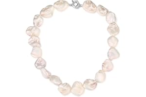 FULU AUTUMN Layered Pearl Necklace Beaded Silver Choker Handmade Boho Statement Costume Necklaces Fashion Jewellery Gifts for Women