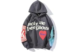 GDFENDU Lucky Me I See Ghosts Hoodie Hip Street Rapper Unisex Couple Sweatshirt With Novelty Printing