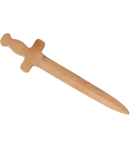 Holzspielerei Ritterdolch Lanzelot – Ca. 40 Cm, Aus Vollholz Mit Kunstledergriff