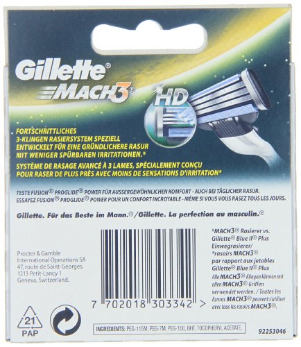 Gillette Mach3 Rasierklingen, 8 Stück - 10