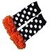 Pinkyee Little Girl'S Polka Dots Leg Warmers Orange Tutu Ruffle