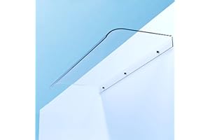 GEOVNE Polycarbonat-Vordach für Haustür,Transparentes Pultbogenvordach,Türvordach,UV-Beständiger Überdachung Haustür,3,5mm Dick Pultvordach,für Garage Balkon Fenster Haus (50x120cm/19.6" x47)