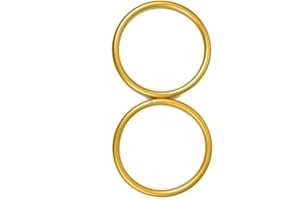 Topind Aluminiumringe für Babyschalen & Tragetücher, 7,6 cm, Größe L, 2 Stück, goldfarben