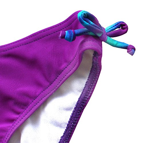 YiZYiF Kinder Mädchen Tankini mit Panty Short Neckholder Badeanzug Mambo Tie-Dye Bikini Set 128 140 152 164 176 - 4